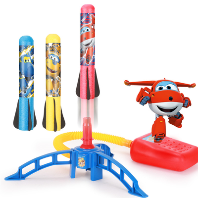 奧杰超級飛俠腳踏發射沖天火箭套裝 親子互動新體驗